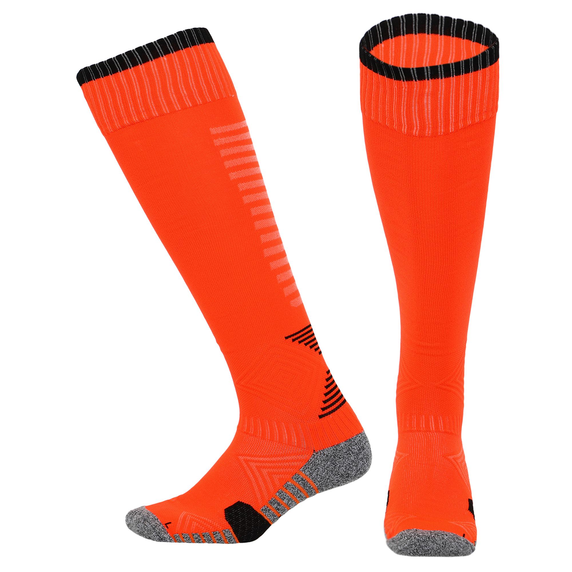 Гетры футбольные SPOINT CJM661 L р. 39-44 Оранжево/Черный (AM0003646)