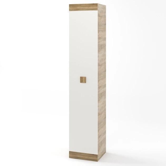 Пенал Эверест Соната 400х380х2050 мм Дуб сонома/Белый (ЕВ20178) - фото 1