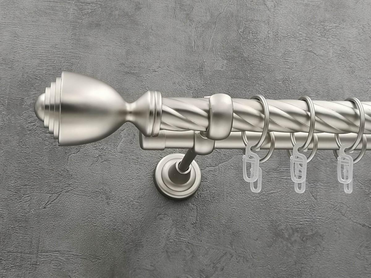 Карниз Quadrum Палацио витая штанга двойной открытый 25/19 мм 160 см Сатин (264771851)