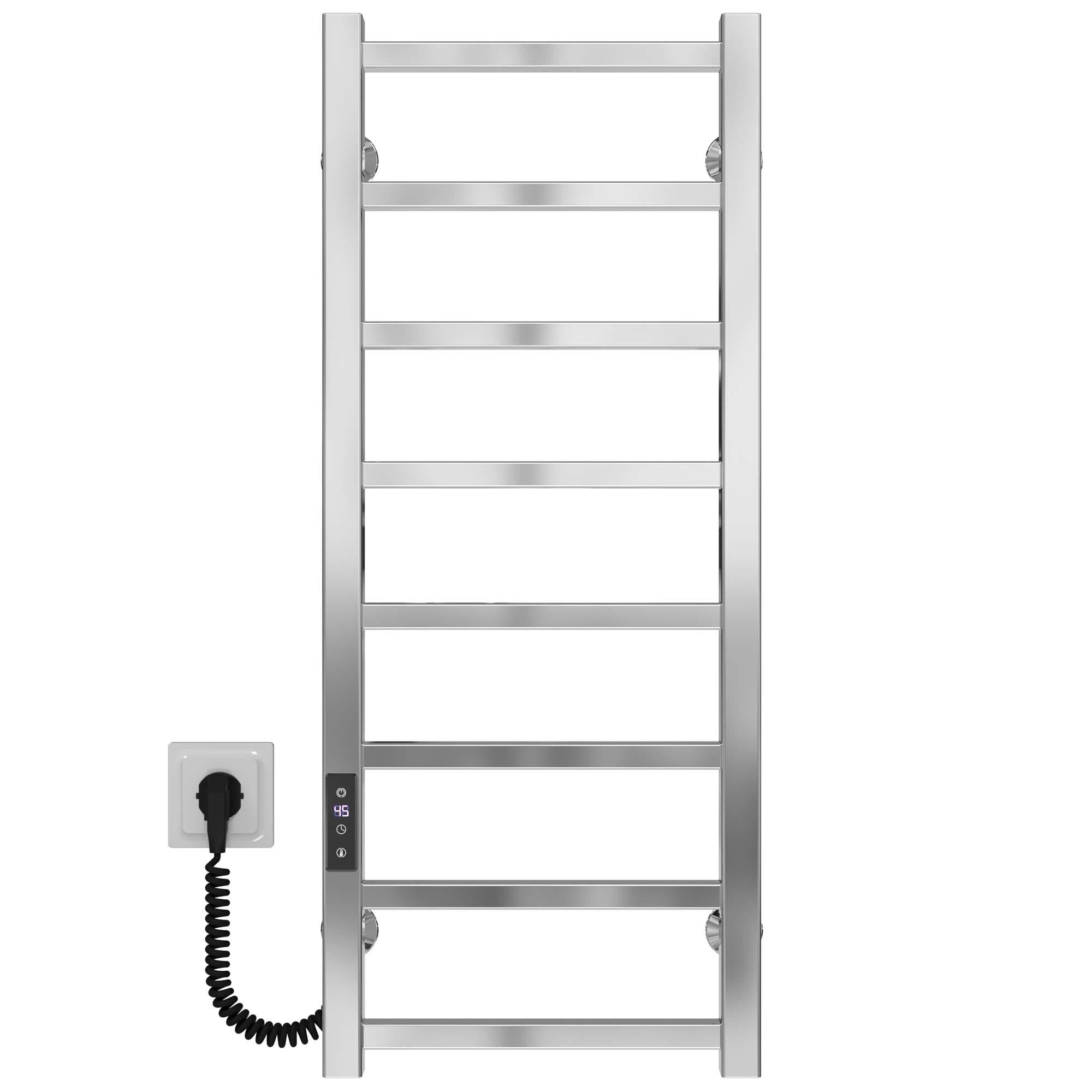 Полотенцесушитель электрический Deffi Forest П8 JD04 левое подключение нержавеющая сталь 200х800 мм Хром (A.FR.80.20.8.E.C.L.2)