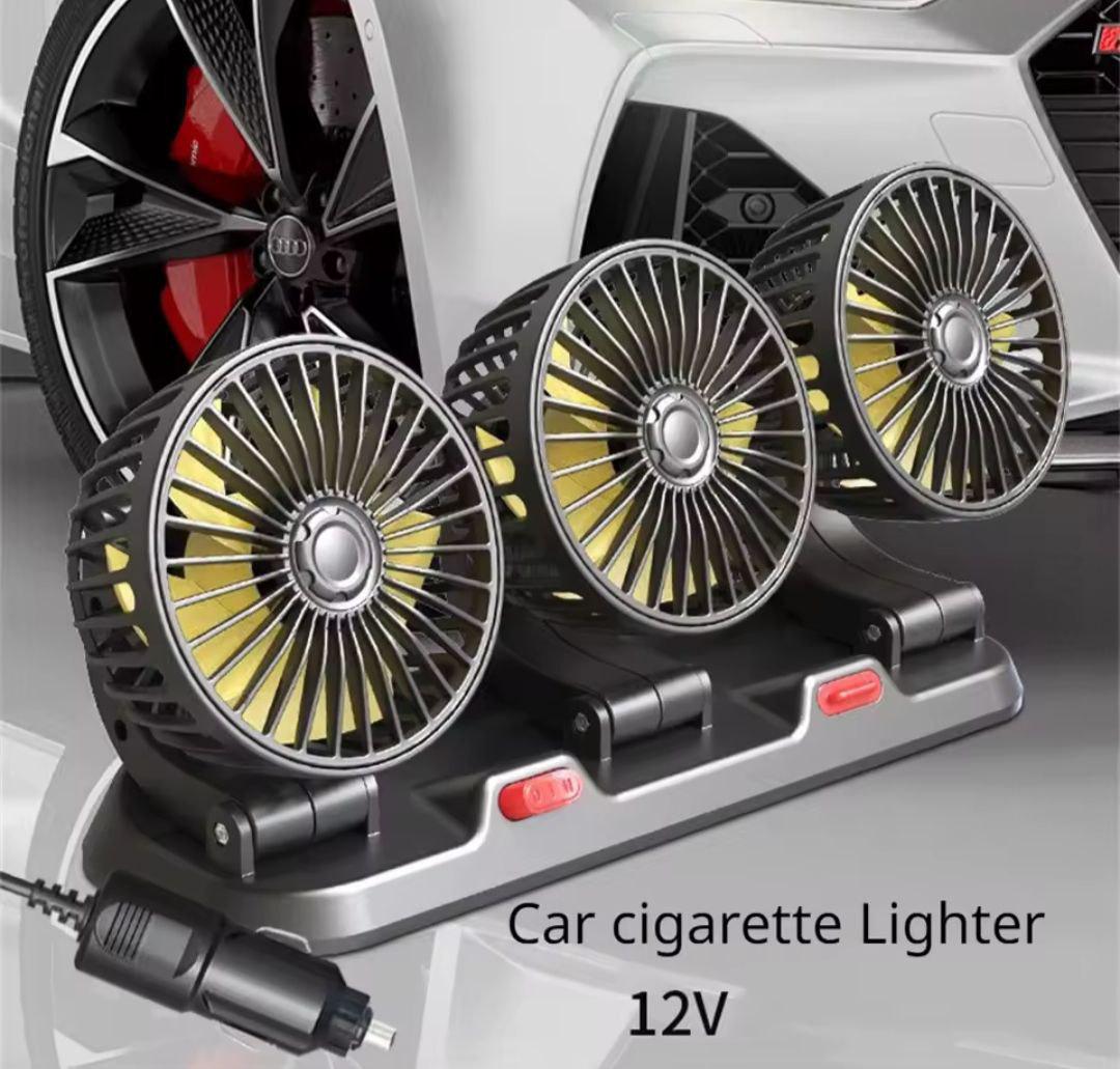 Вентилятор автомобільний потрійний на два режима швидкості 12 V - фото 2 Вентилятор автомобільний потрійний на два режима швидкості 12 V - фото 2