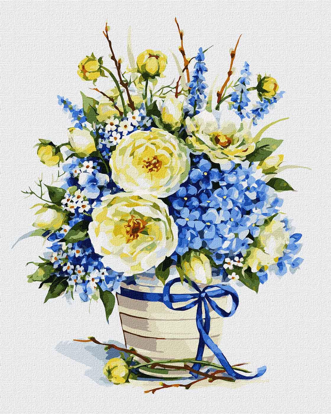 Картина по номерам Идейка Лазурный букет 40x50 см (KH3123)