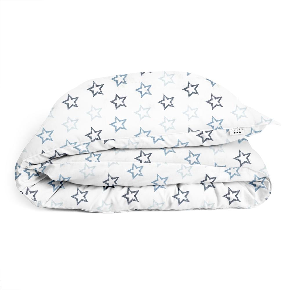 Пододеяльник евро STARS 200х220 см CLEAR GREY BLUE