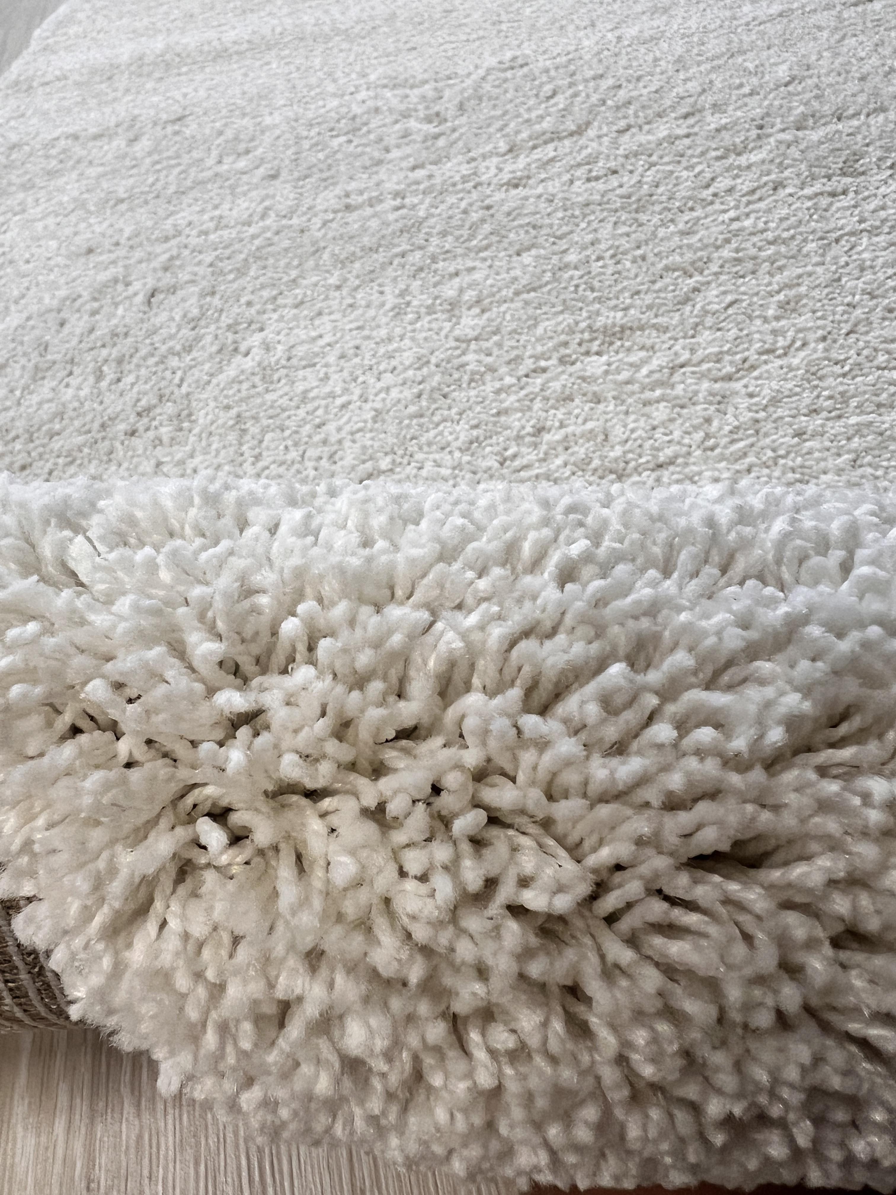 Пушистый ковер Super Softness шегги овал 80x150 см Кремовый/Белый (2144/F401RО8) - фото 10