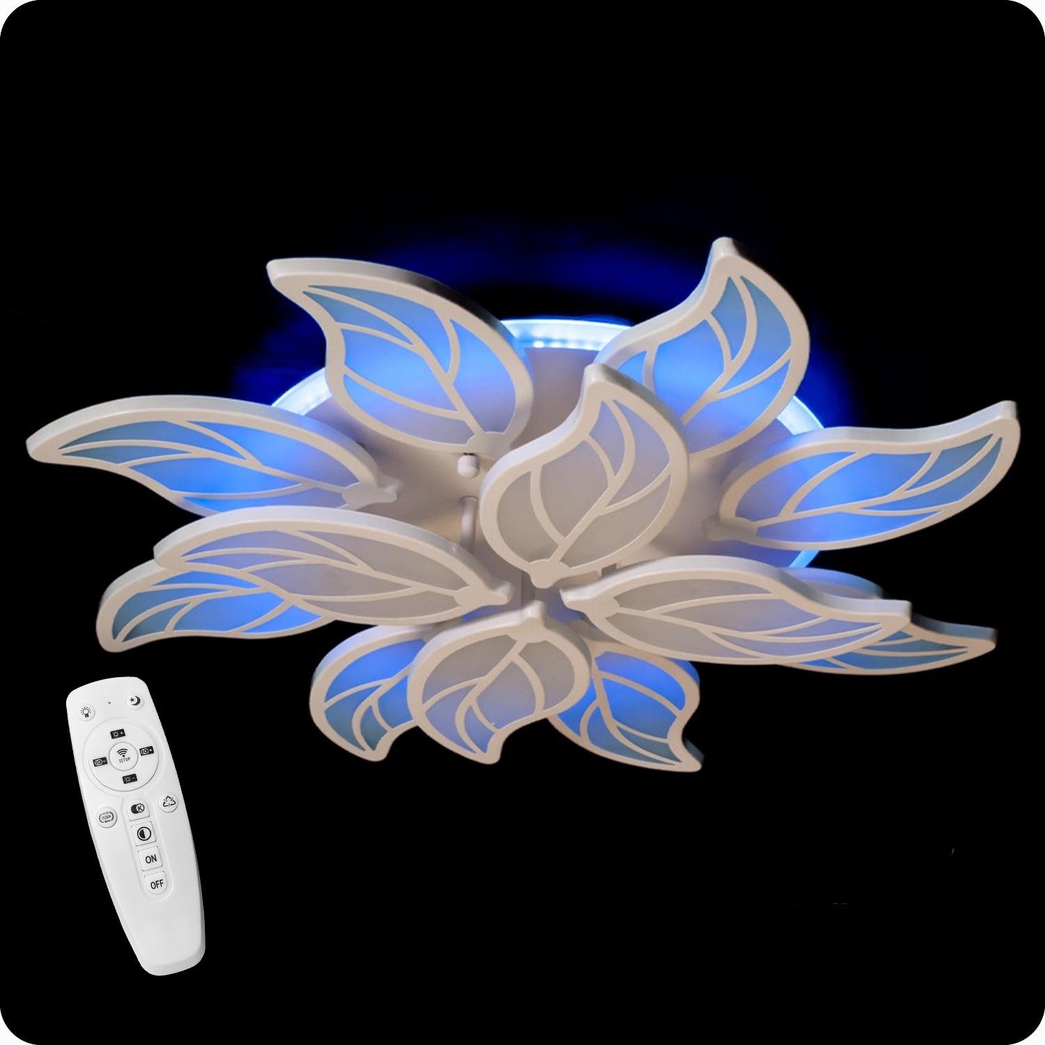 Люстра світлодіодна 517 Dlight 3color з пультом 180 Вт Білий (01929) - фото 9