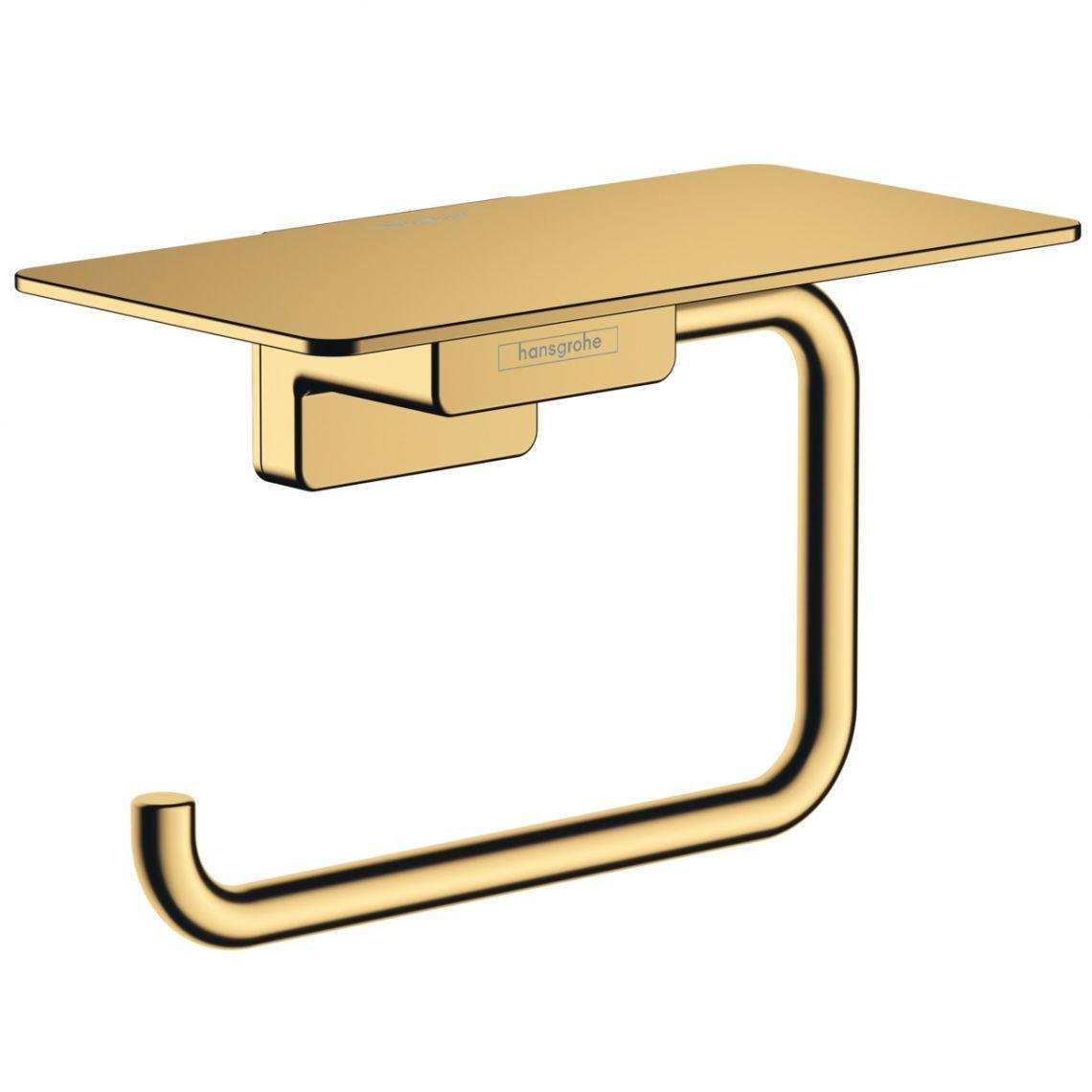 Держатель для туалетной бумаги Hansgrohe AddStoris с полочкой Золотой (41772990)