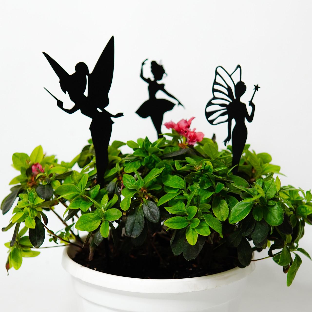 Декор для горшка/кашпо/сада набор фей из металла 5 (DCR085)