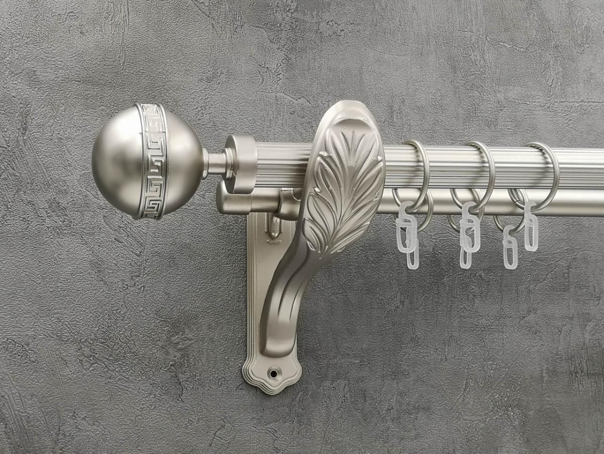 Карниз Quadrum Таврика рифлена штанга подвійний ретро 25/19 мм 320 см Сатин (272284796)