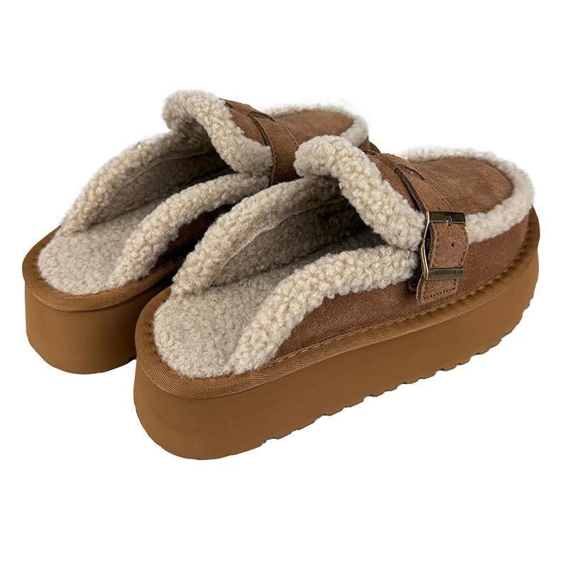 Угги женские офисные замшевые 5081-20 p. 39 25 см Коричневый - фото 4