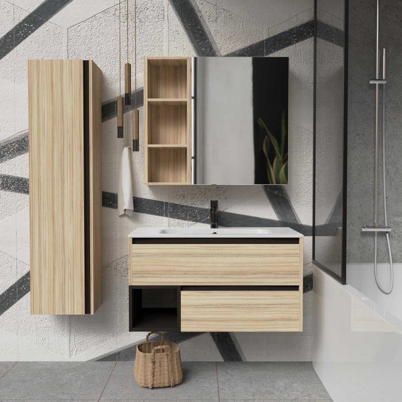 Тумба подвесная с раковиной MVK Vostok Craft 90 В2 900х450х530 мм Коко Боло (c290ko) - фото 4 Тумба подвесная с раковиной MVK Vostok Craft 90 В2 900х450х530 мм Коко Боло (c290ko) - фото 4