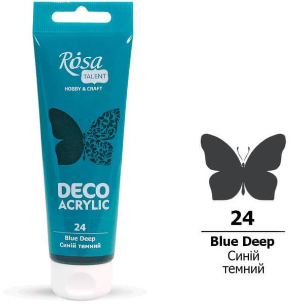 Акрилова фарба для декору ROSA Talent 24 75 мл Синій темний матовий (322224) - фото 1 Акрилова фарба для декору ROSA Talent 24 75 мл Синій темний матовий (322224) - фото 1