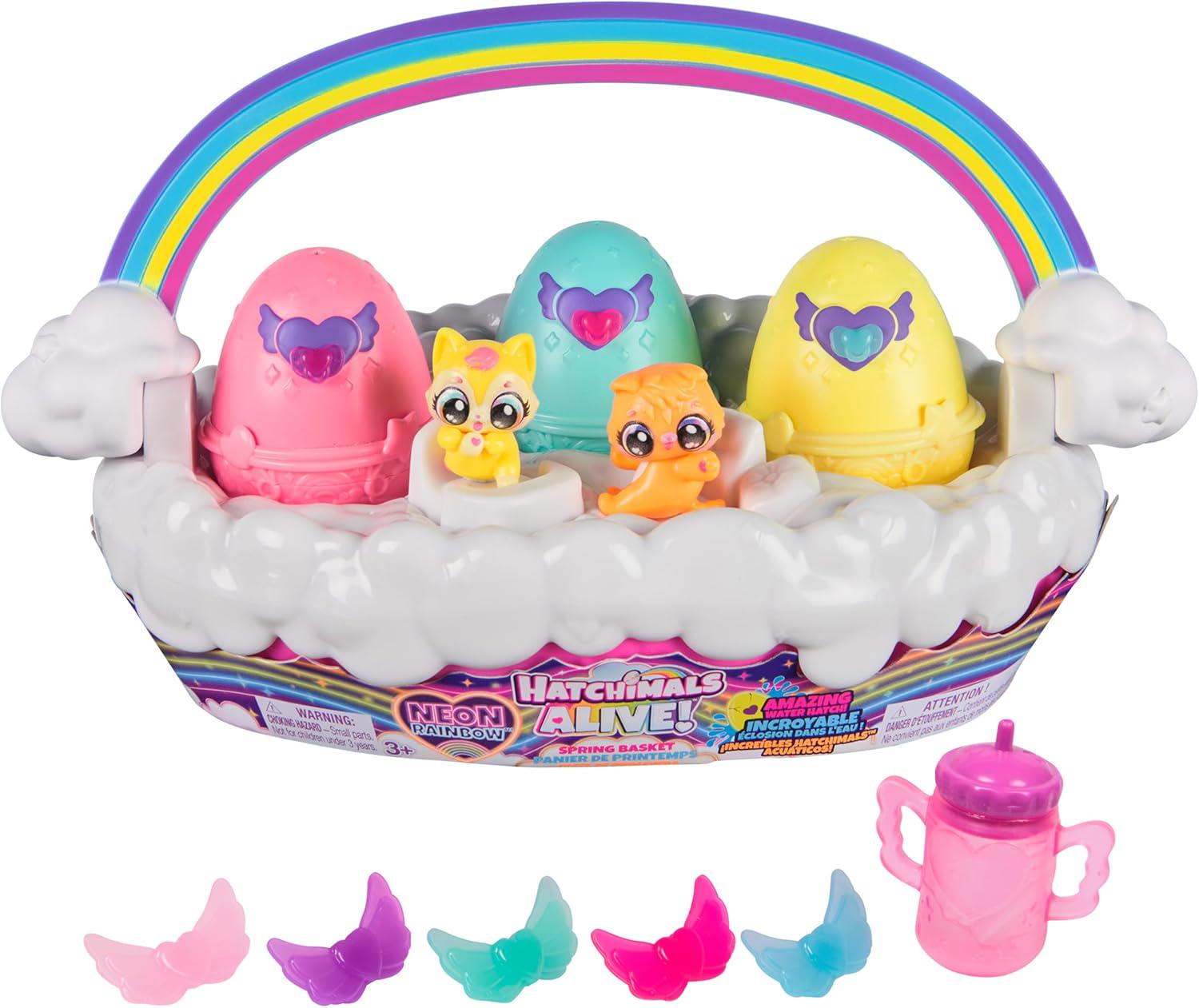 Дитячий ігровий набір Hatchimals Alive Neon Rainbow Spring Basket Toy (31116255)