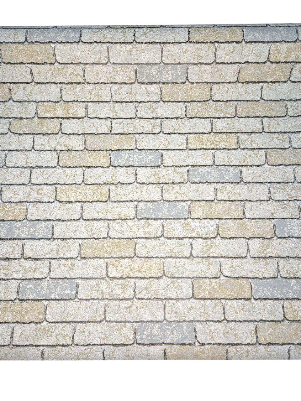 Обои виниловые Славянские обои 2086-04 под кирпич для зала/спальни/коридора/детской комнаты 10,05x1,06 м Бежевый (2524051942) - фото 5