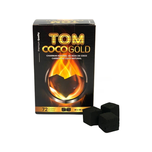 Вугілля для кальяну Tom Coco Gold кокосове в коробці (36254764)