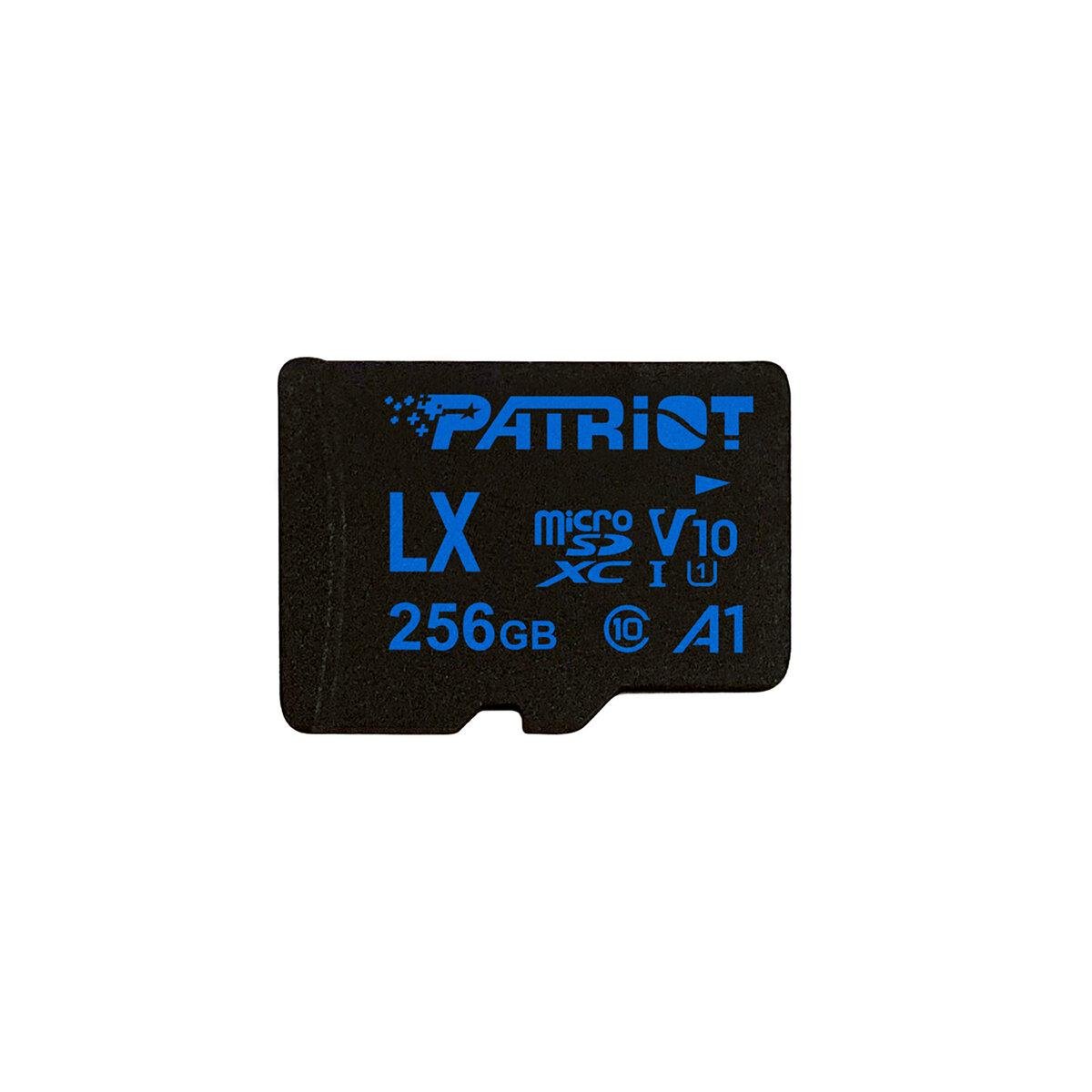 Карта памяти Patriot microSDHC LX Series 256 Гб CLASS 10 ADAPTER SD с адаптером (PSF256GLX11MCX)