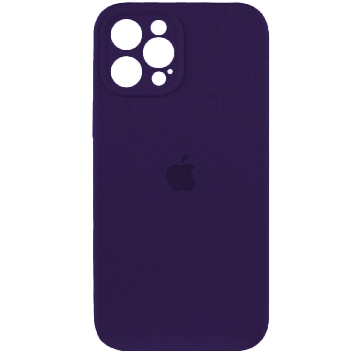 Противоударный чехол для Apple iPhone 12 Pro Silicone Full Case AA Camera Protect / Berry Purple