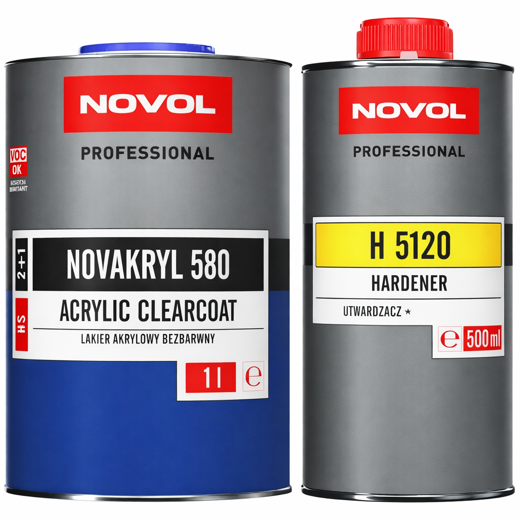 Лак акриловый NOVOL Novakryl 580 2:1 1 л/500 мл