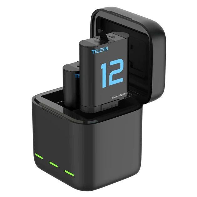 Комплект живлення Telesin для GoPro Hero 12/11/10/9 1750 mAh (31718400)