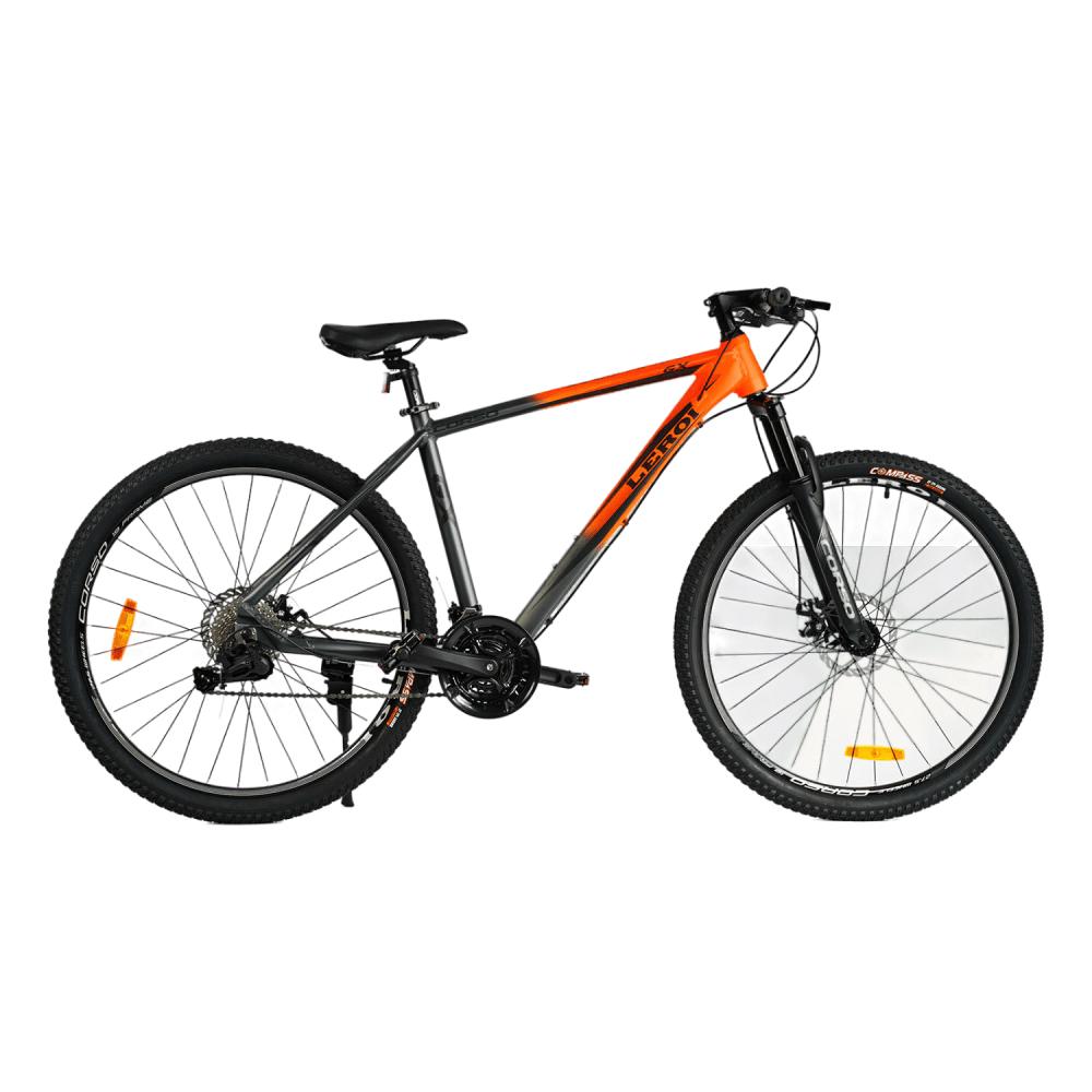 Велоcипед спортивный Corso Leroi 27,5" рама алюминиевая 19" 27 скоростей Orange/Grey (127941)