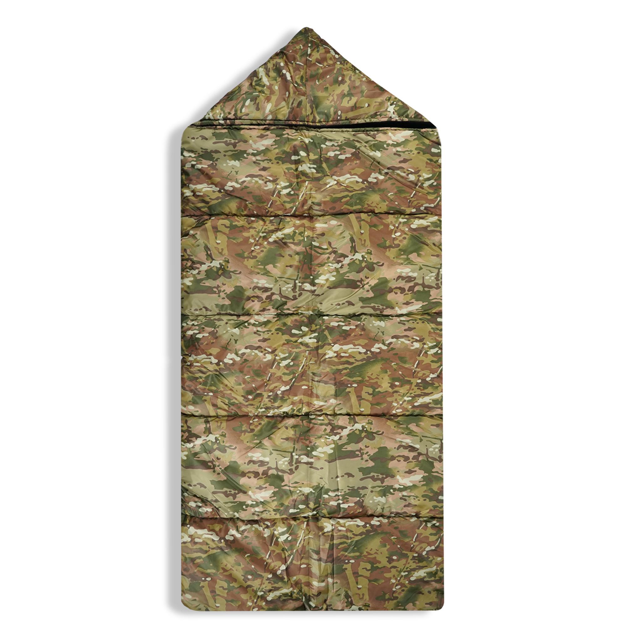 Спальний мішок водонепронекний Tactical Sleep System тактичний зимовий до -15°C 220x90 см Мультикам (1361-М)