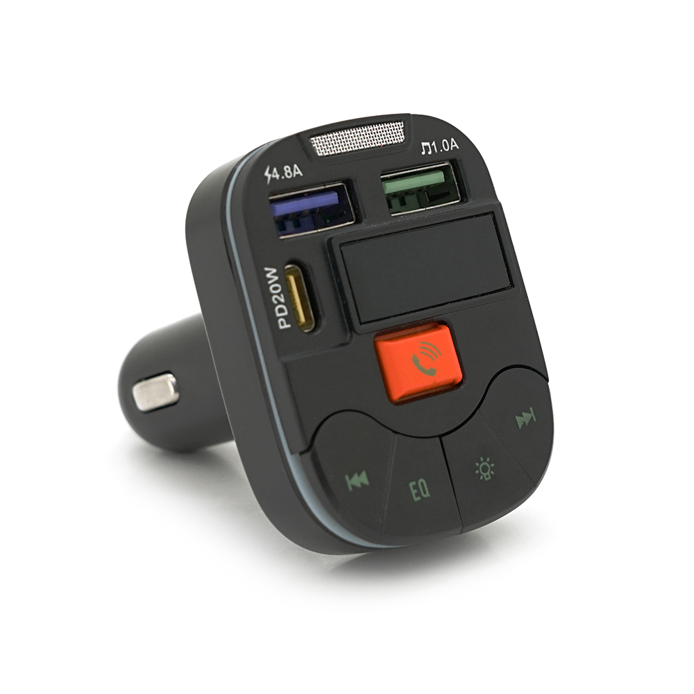 FM-модулятор Q19 с эквалайзером 3,1A USB TF 55,5х41,5х37,5 мм (YUT_V9611)