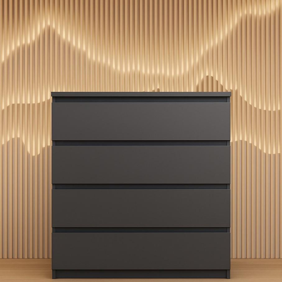 Комод для одягу Майстер Форм Брайт 900х376х950 мм Антрацит (20176)