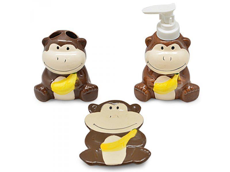 Набір аксесуарів для ванної кімнати керамічний Hoz Monkey (MMS-R30156)