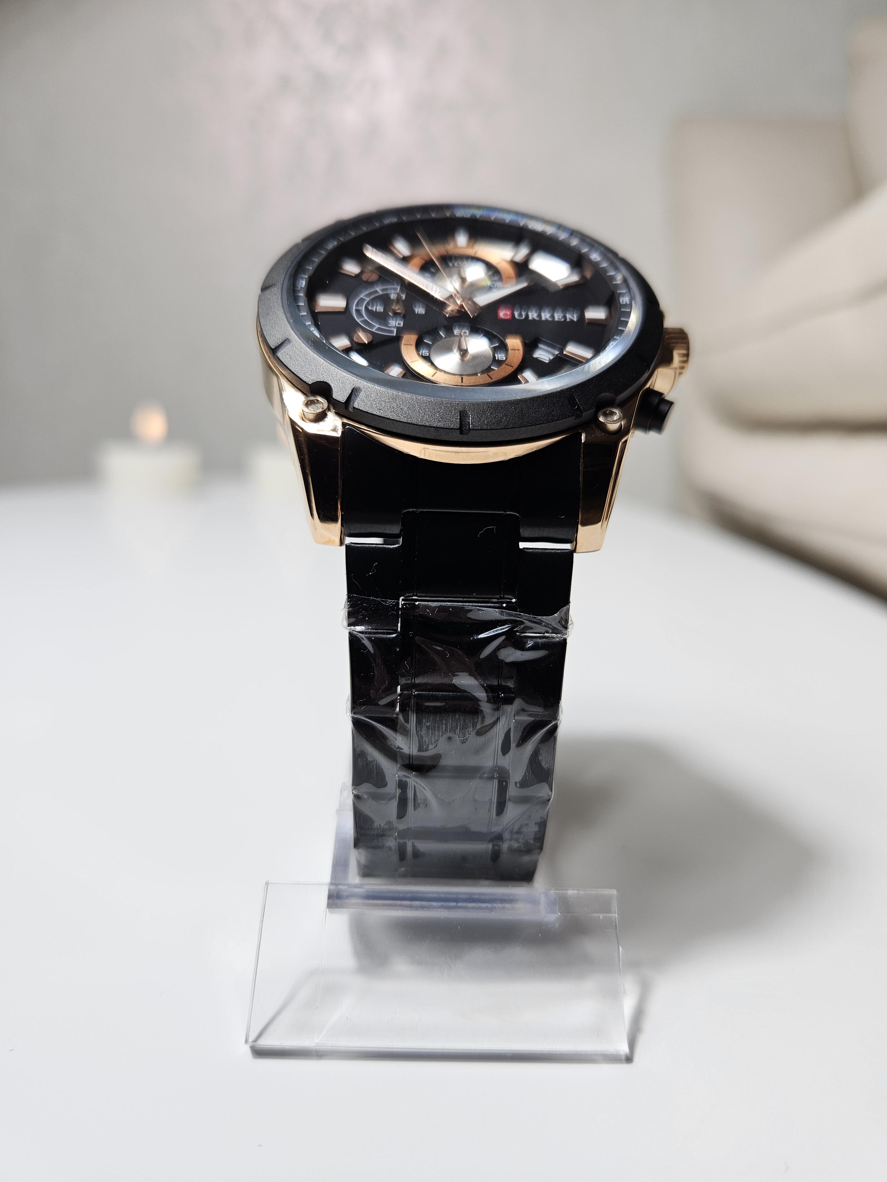 Наручний годинник чоловічий Сurren 8360 Чорний/Золотий (1102) - фото 4 Наручний годинник чоловічий Сurren 8360 Чорний/Золотий (1102) - фото 4