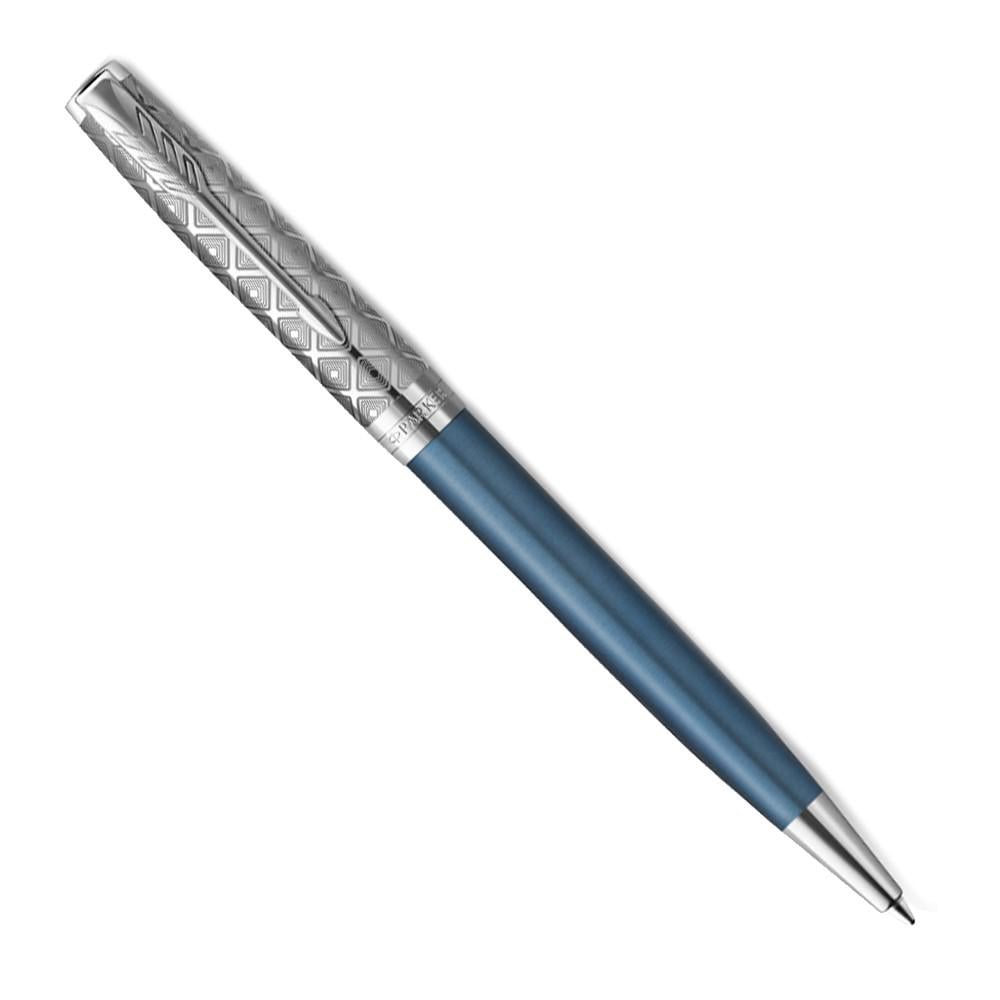 Шариковая ручка Parker SONNET 17 Metal and Blue Lacquer