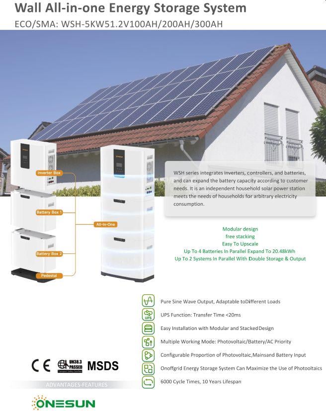 Комплект резервного живлення ONESUN Все в одному 5/10 (WSH5KW-512V200AH)) - фото 3