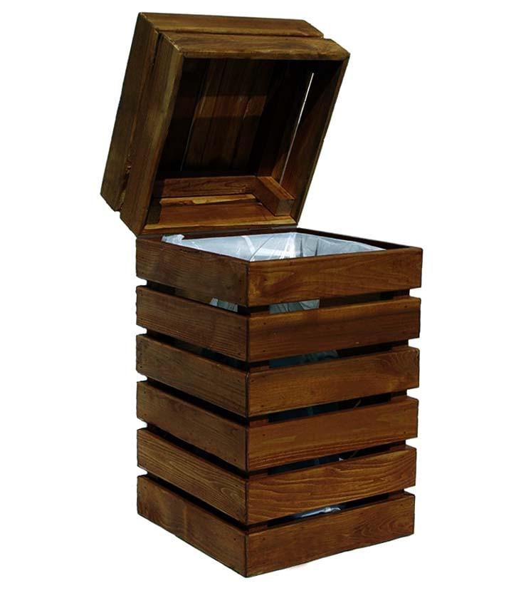 Бокс для сміттєвого бака із дерева Дінгірі Капучіно (БМК-001009)