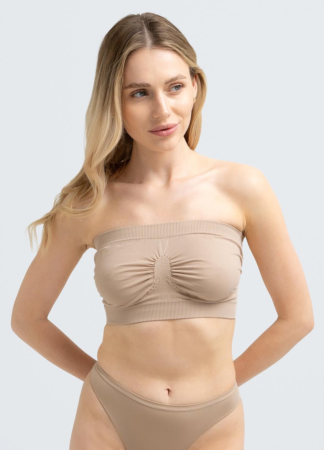Топ женский бесшовный Giulia BANDO из микрофибры S/M Beige naturale (34570466)