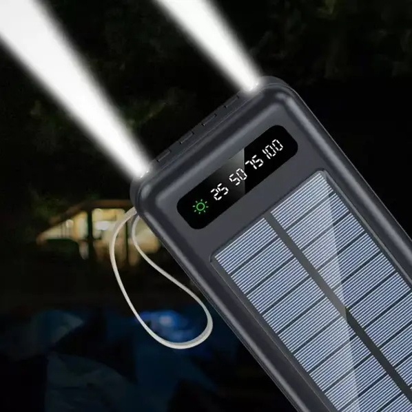 Батарея мобильная универсальная UKC Solar Smart 1015 с солнечной панелью 10000 mAh Black (tf5085) - фото 7