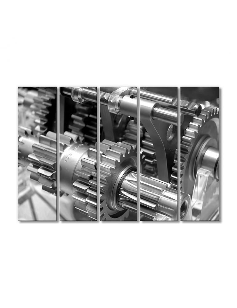 Картина модульная Рабочая часть маслопресса 5 модулей 120x180 см