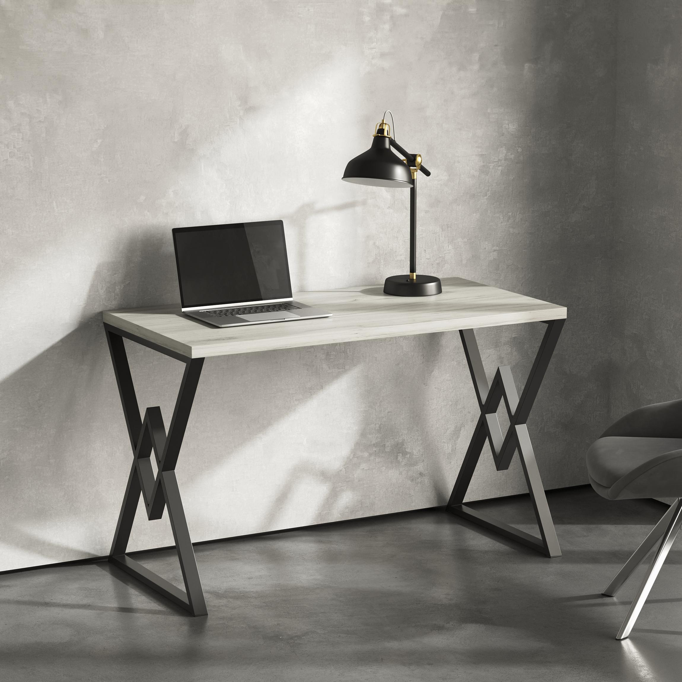 Стол письменный лофт Серия 14 1400х700х32 мм Дуб Крафт Белый (24159523)