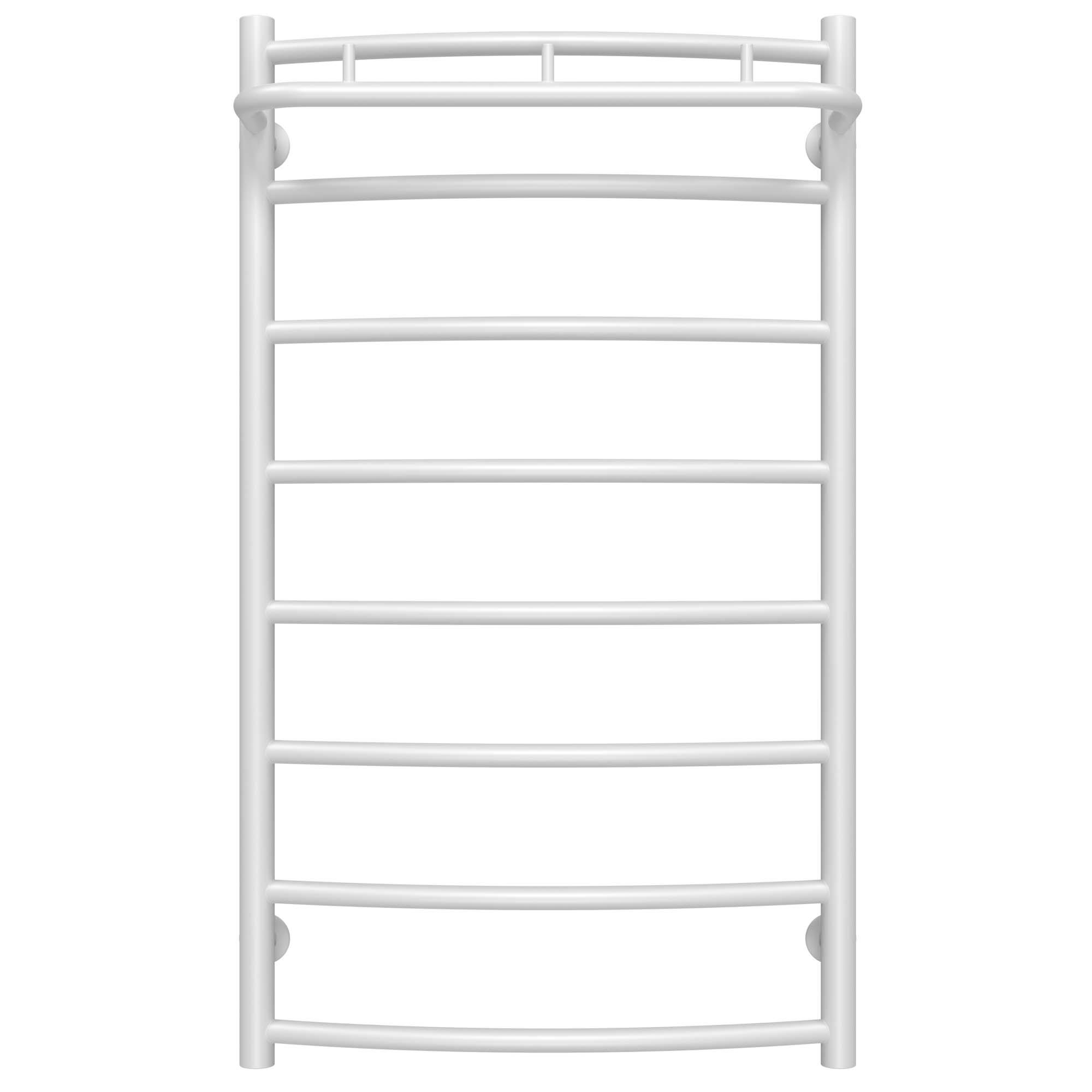 Полотенцесушитель водяной Deffi Классик N П8 нижнее подключение нержавеющая сталь 500х900 мм Белый (C.KN.90.50.8.W.A)