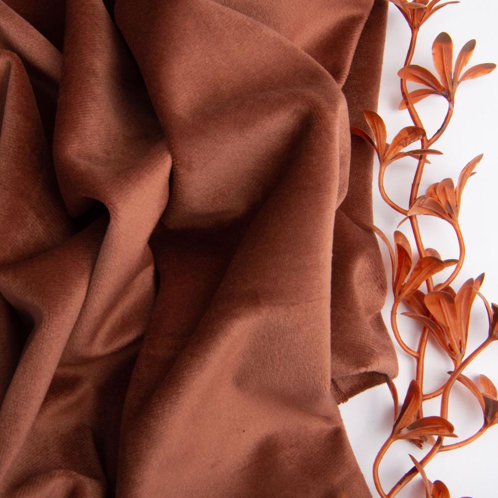 Ткань велюр однотонный Вайлет 290 гр/м2 150 см Какао (26878) - фото 3