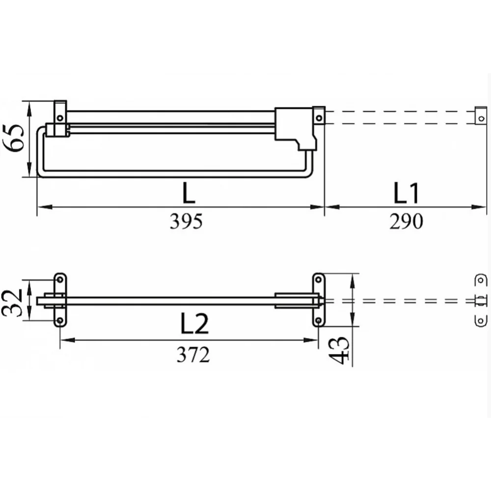 Мікроліфт висувний для гардеробних шаф Sigma 400 мм металевий (PV1133) - фото 3 Мікроліфт висувний для гардеробних шаф Sigma 400 мм металевий (PV1133) - фото 3