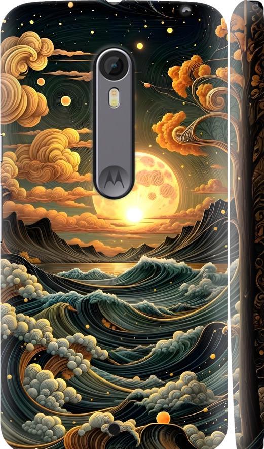 Чехол на Motorola Moto X Style Арт волны (6332m-455-42517)