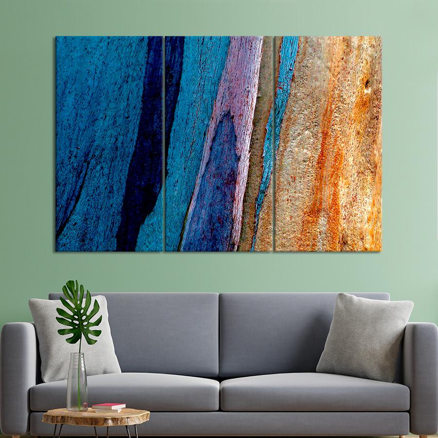 Картина абстракция Разноцветная гранитная текстура 128x81 см (A923-3)