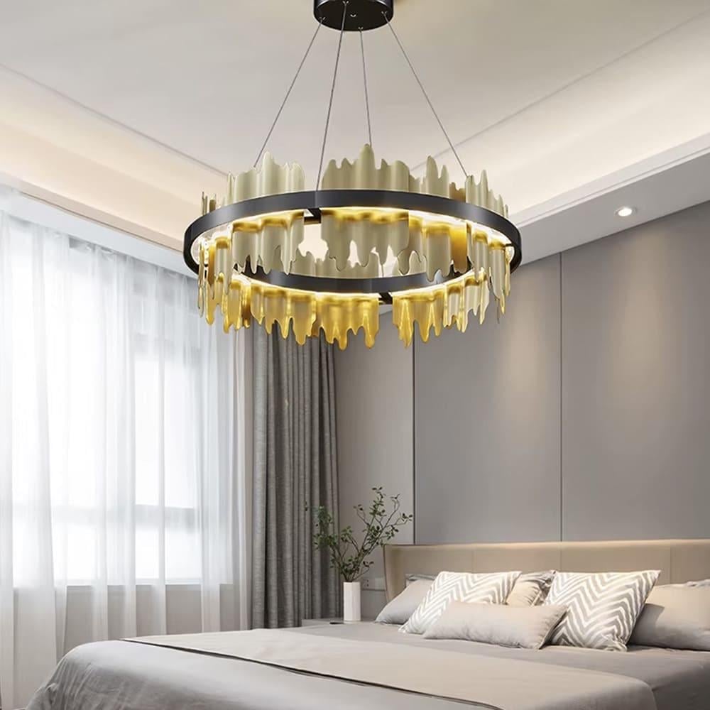 Люстра подвесная LED с уникальным дизайном Ø 50 см Золотой/Черный/Хром (MJ94-500 BK+PGD)