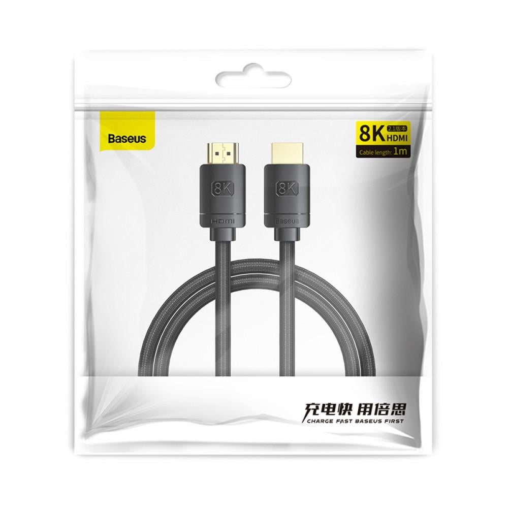 Кабель HDMI 2.1 8K BASEUS High Definition Series HDMI на HDMI Adapter Cable 1 м 8K HDMI2.1 Black - фото 15