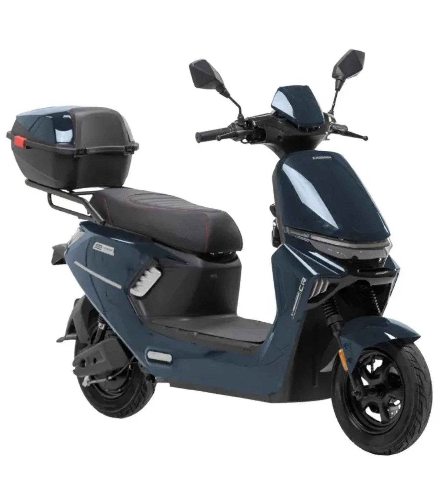 Электроскутер двухместный Crosser CR15 2500W 72V/24Ah кофр-багажник Синий