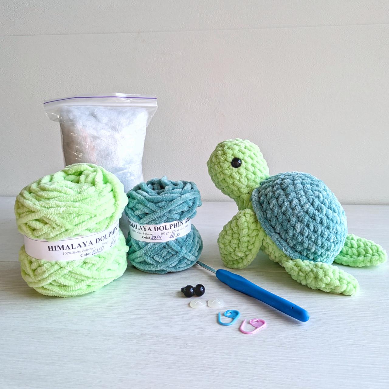 Набор для вязания ракушки Ярко-салатовый