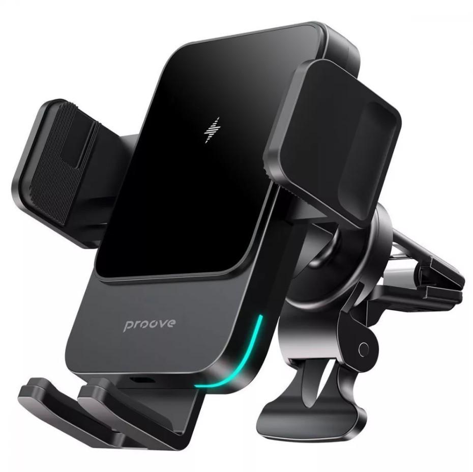 Автодержатель Proove Sonic в машину с беспроводным ЗУ 15 W Серый