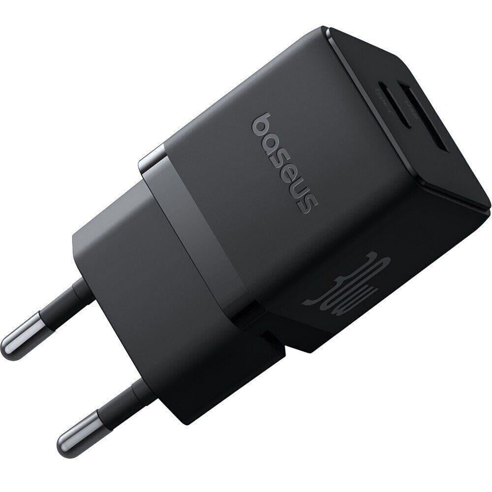 Зарядний пристрій мережевий Baseus Palm Fast Charger C+U 30W EU Cluster Black (P1011160A113-00)