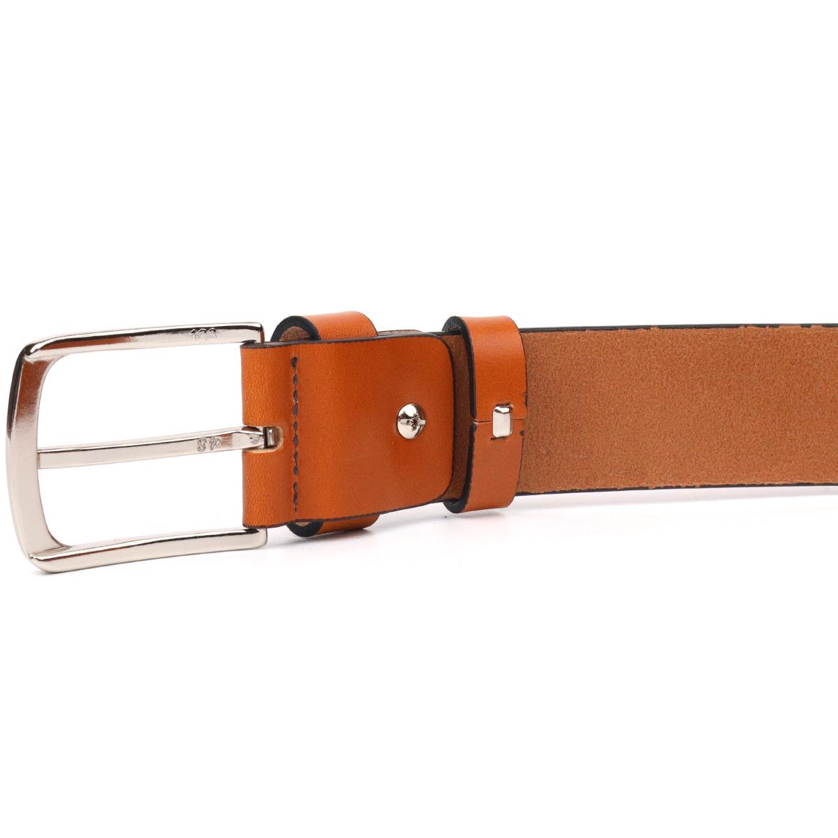 Ремень кожаный мужской GRANDE PELLE Leather Belt 21473 Рыжий (10847248) - фото 3