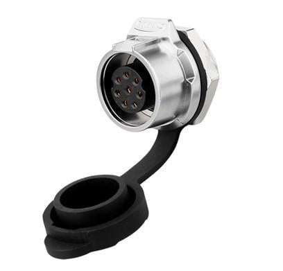 Разъем герметичный розетка/штекер CNLINKO 8 pin 5A 250V IP67 (LP-16-C08PE-03-001 LP-16-J08SX-0) - фото 3