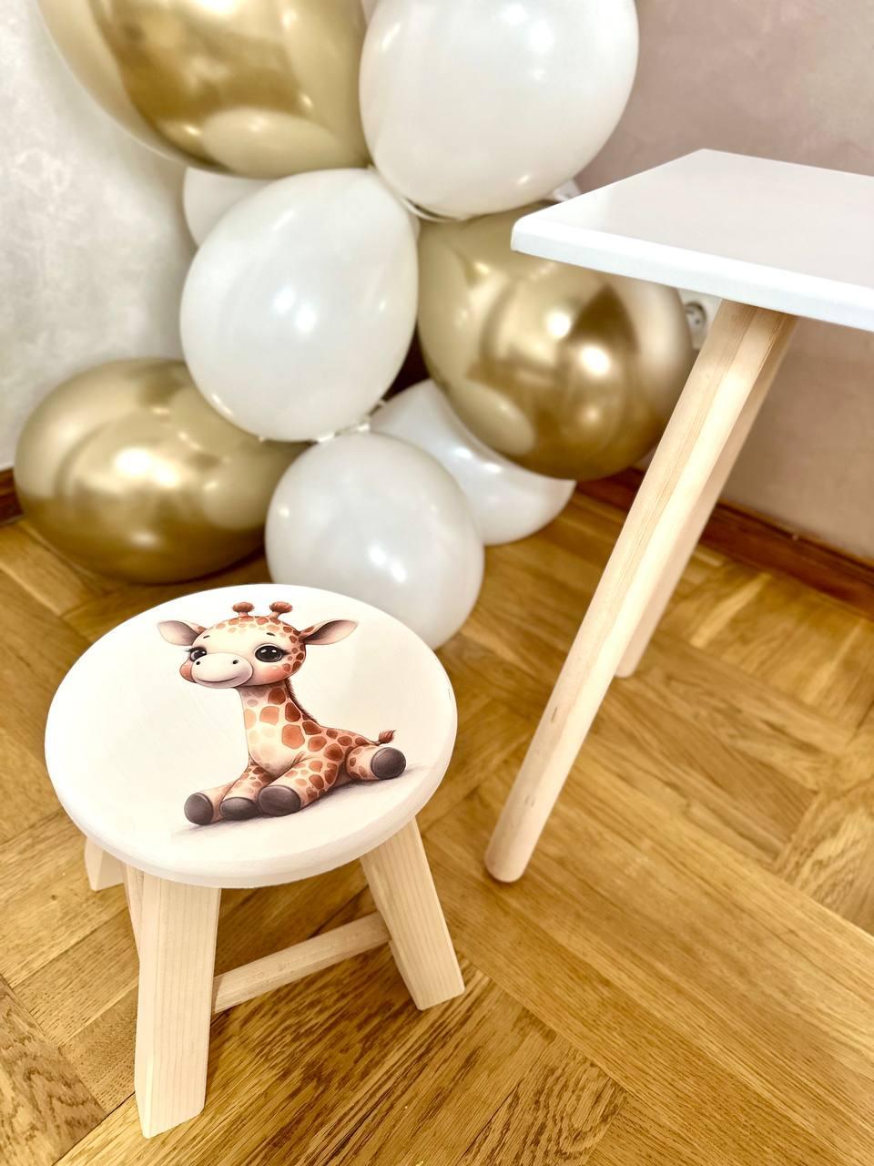 Детский стул деревянный ручной работы "Жираф" 25x25x24 см (2481760612) - фото 2 Детский стул деревянный ручной работы "Жираф" 25x25x24 см (2481760612) - фото 2