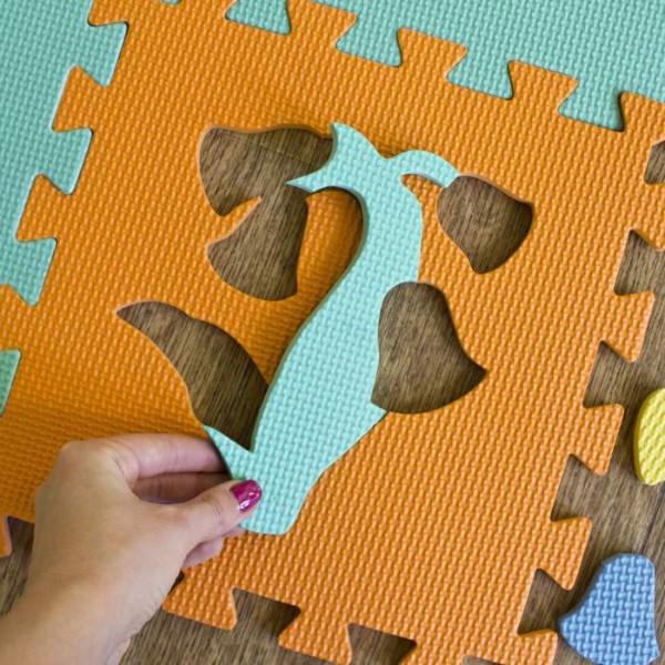 Коврик мозаика с принтом растений Разноцветный (M 0386) - фото 4 Коврик мозаика с принтом растений Разноцветный (M 0386) - фото 4